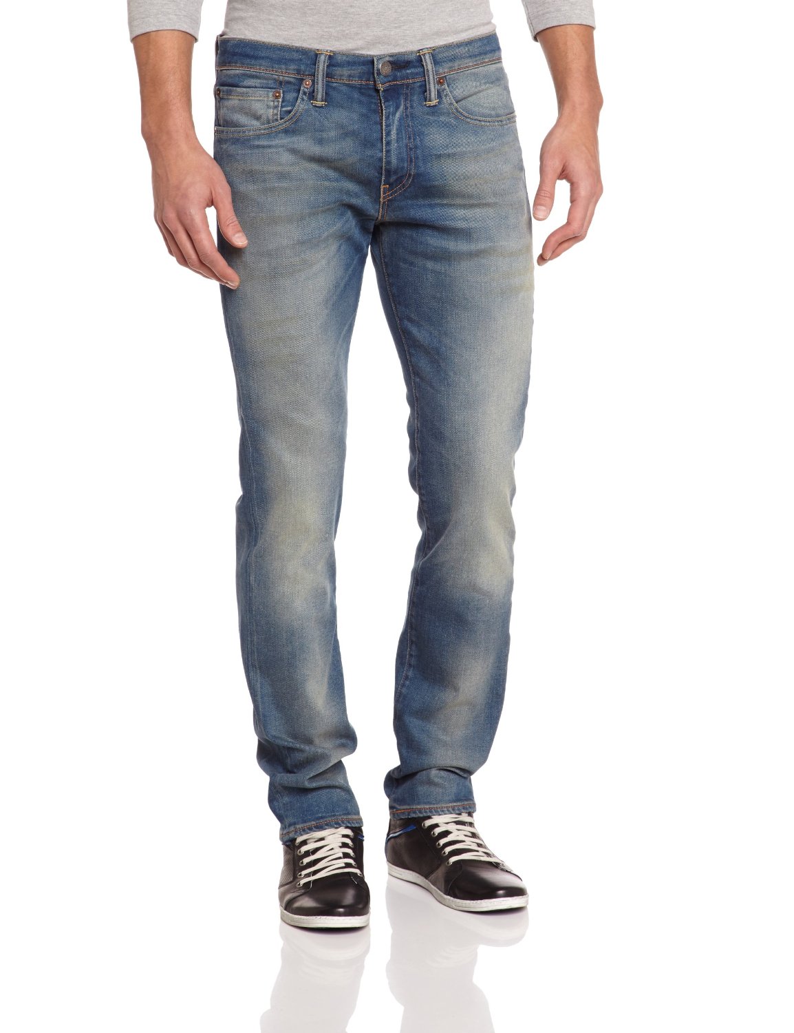 New Men's Levi's 511 Slim Fit Jeans Faded Mood Blue Tapered Stretch ...