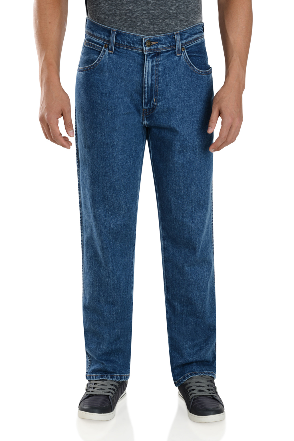 Wrangler Durable Stretch Denim Jeans Regular Fit Rinsewash Darkstone ...