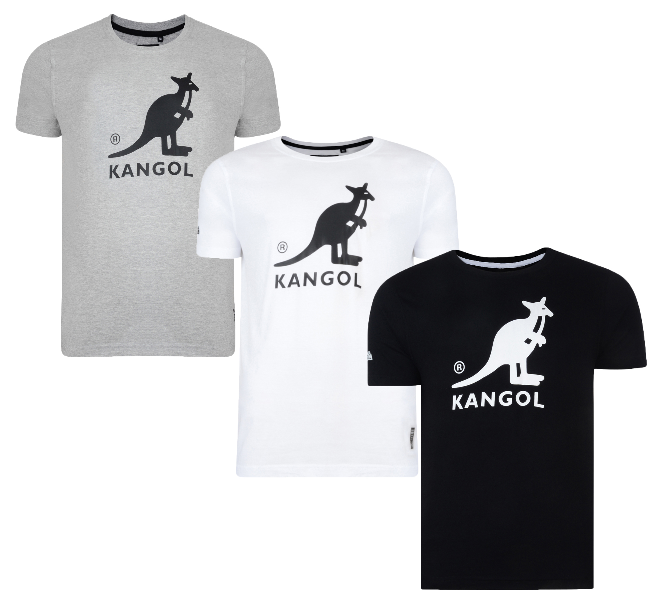 Kangol New Men's Printed Slim Fit Logo T-Shirt Branded Print Top S M L ...