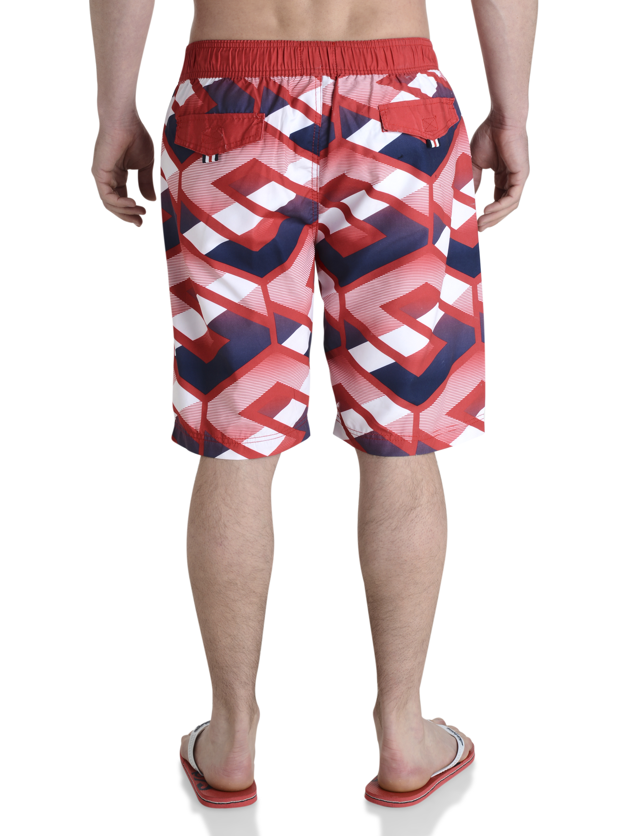 Smith & Jones Summer Beach Surf Swim Board Shorts & Flip Flop Red Check ...