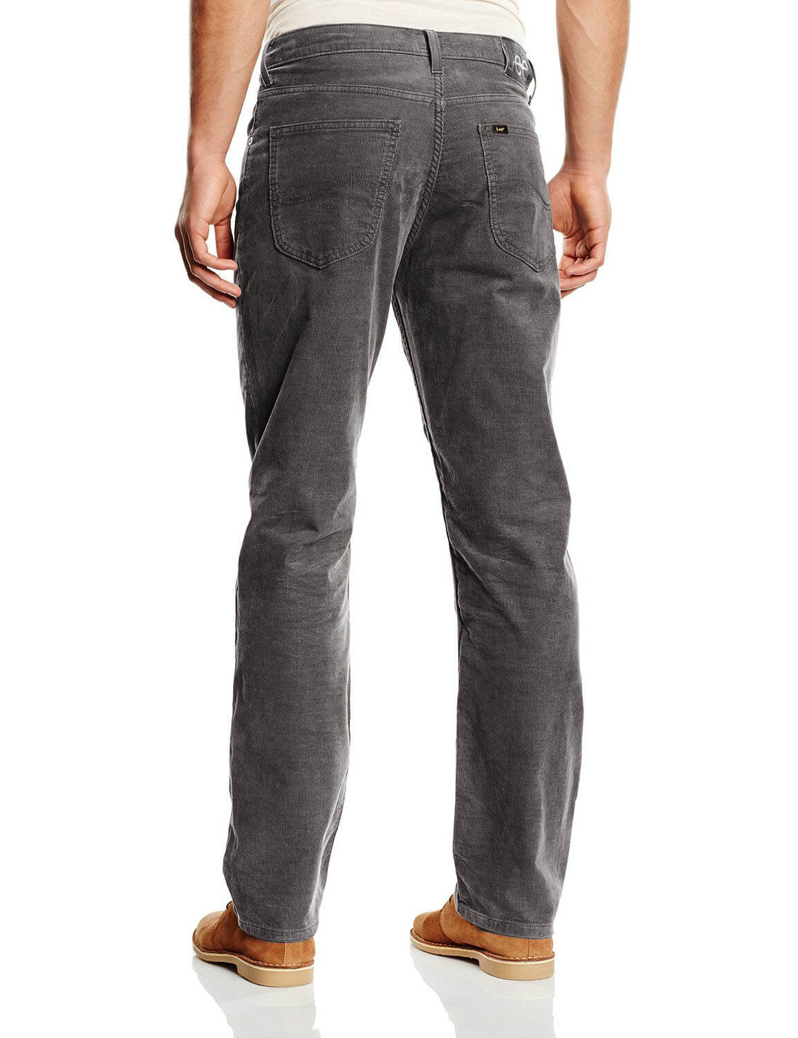Lee Brooklyn New Men’s Cords Charcoal Grey Stretch Corduroy Jeans ...