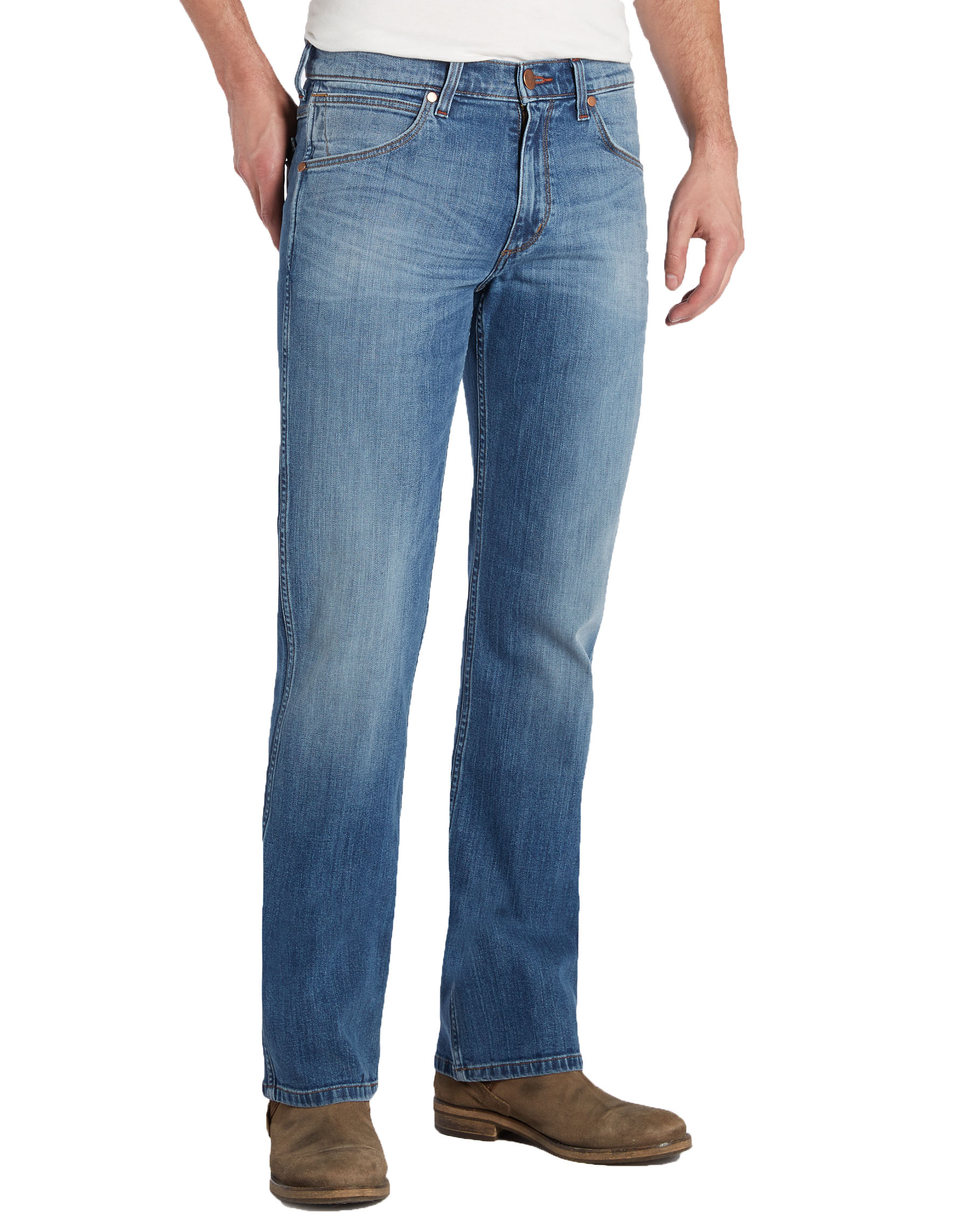 Wrangler Jacksville Bootcut Denim Jeans Water Proof Mens Regular Fit ...