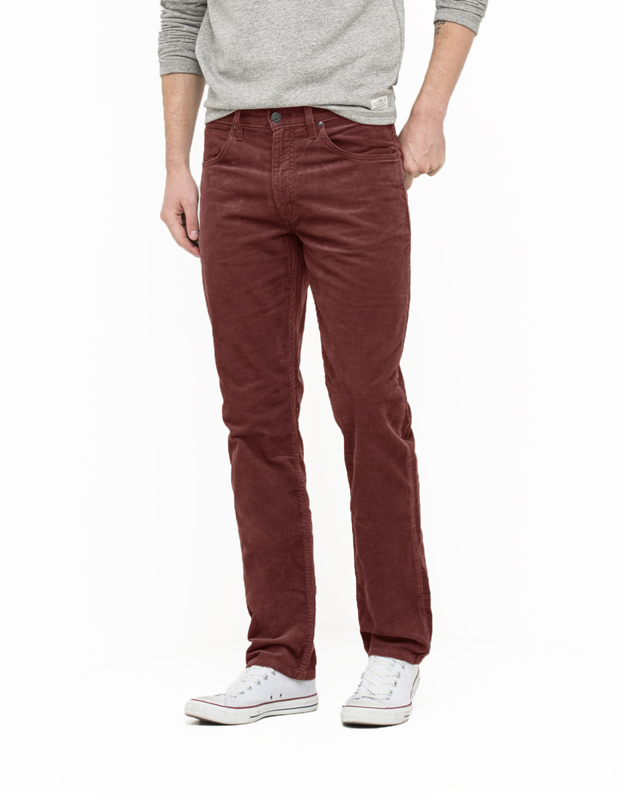 Lee Brooklyn New Men’s Cords Red Clay Stretch Corduroy Jeans Straight ...